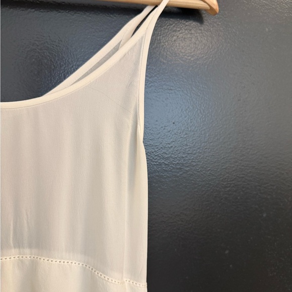 Wilfred XXS slightly oversized SILK GUV Maxi Dress in mint and cream - Picture 7 of 13